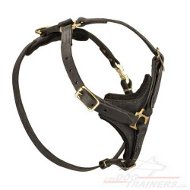 Harnais en cuir H3 de haute qualit pour chiens moyens
            et grands