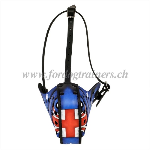 leder Hundemaulkorb Australische flagge kaufen