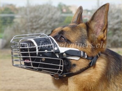 draht Hundemaulkorb mit leder fr schferhund