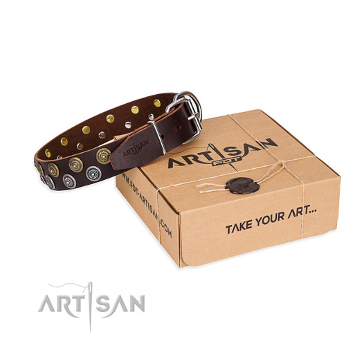 braunes halsband Leder fdt artisan schweiz