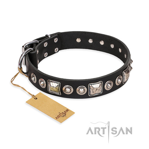 schwarzes halsband geschenk artisan schweiz