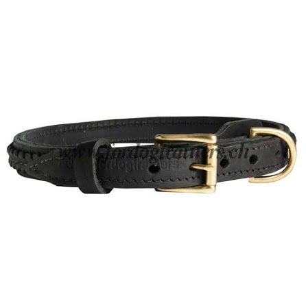 Leder Hundehalsband mit Zpfchen fr Schferhund
