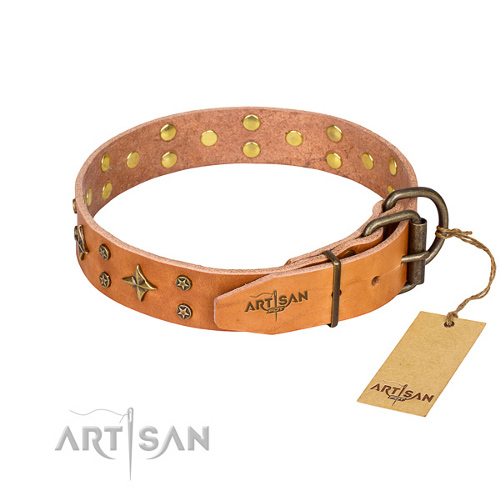 Halsband Leder hellbraun von FDT Artisan