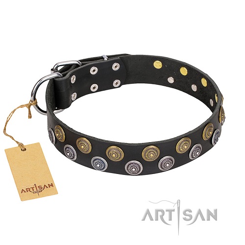 Hundehalsband schwarz artisan schweiz