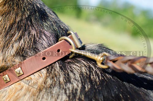 Neues Leder Hundehalsband mit engem Design fr Deutschen
Schferhund bestellen