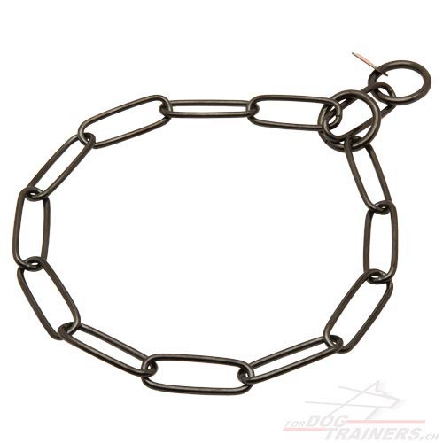 black chain necklace burnished steel Herm Sprenger lugano